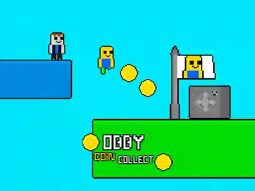 Obby vs Bacon Rainbow Parkour — free online game