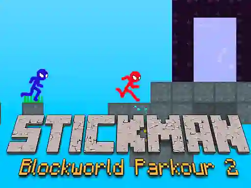 Stickman Blockworld Parkour 2 — free online game