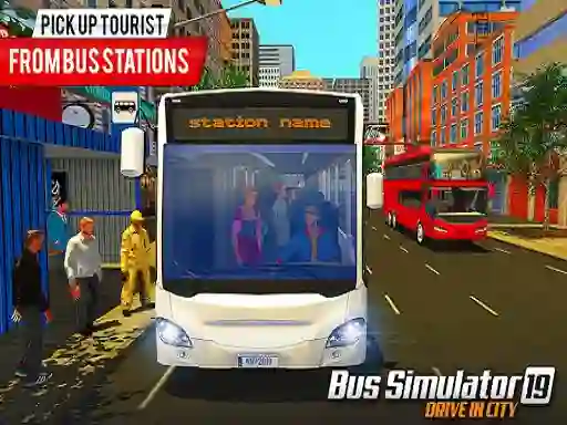 US City Pick Passenger Bus Game — free online game