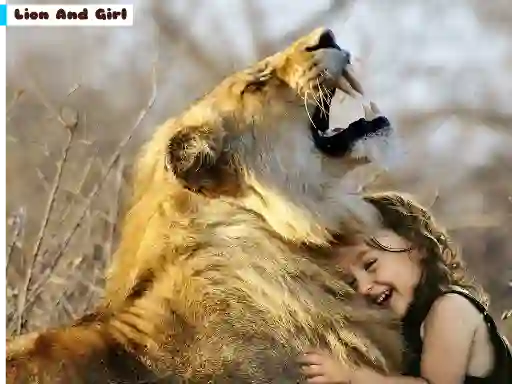 Lion And Girl Jigsaw — free online game