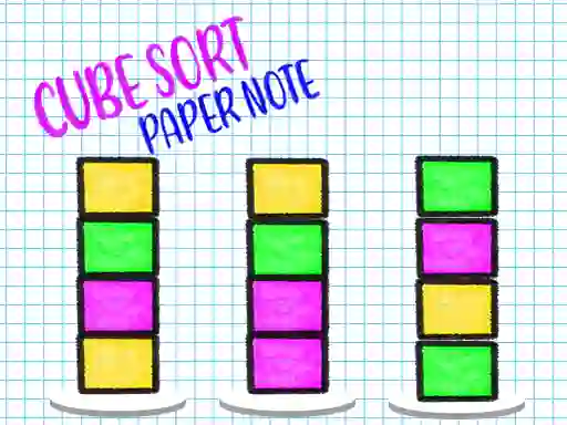 Cube Sort Paper Note — joc online gratuit