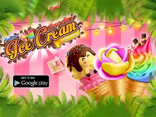 Summer Rose Cone Ice Cream — free online game
