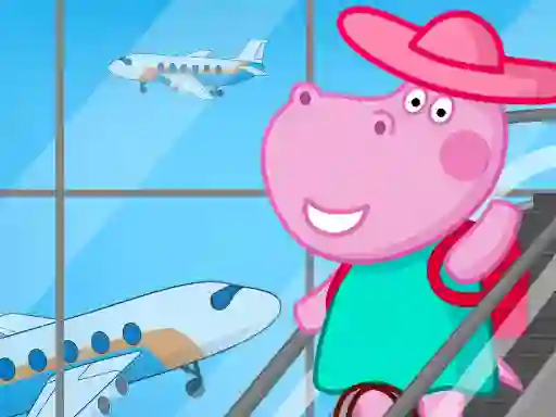 Hippo Family Airport Adventure — free online game