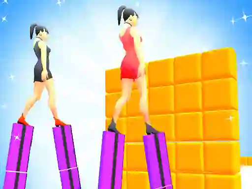 Heels Run Race - Stack Rider — free online game