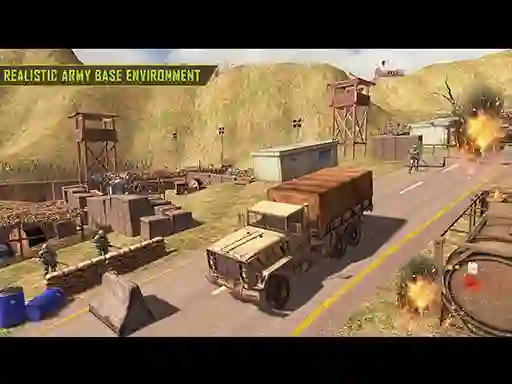 Army Car Truck Transport Game — free online game