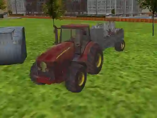 3D city tractor garbage sim — free online game