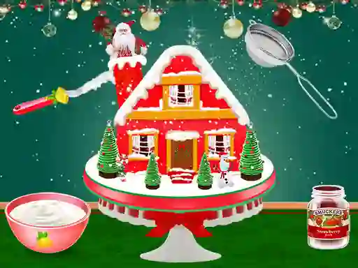 Xmas Gingerbread House Cake — free online game