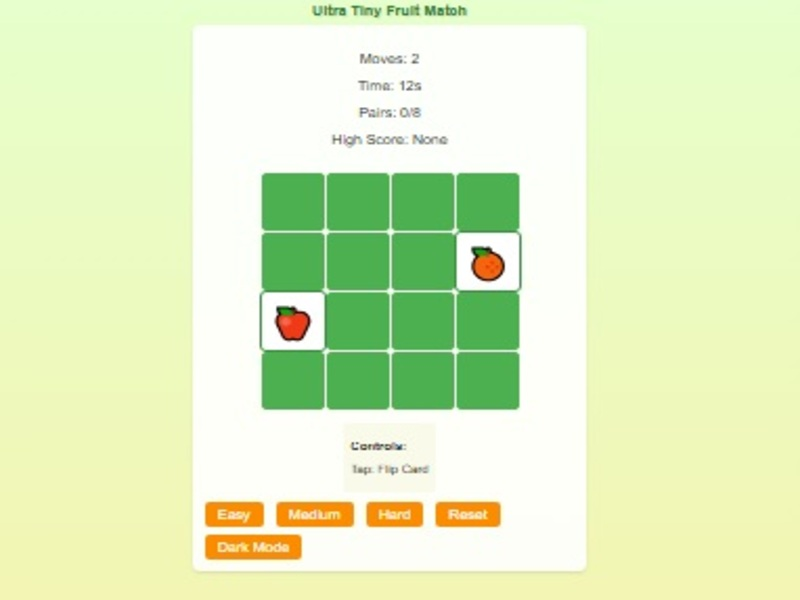 Fruit Memory Match Brain Puzzle