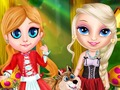 Little Elsa In Red Hood 