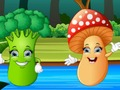 Meeting with vegetable cards 