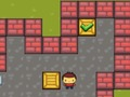 Child and boxes 