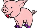 Pig coloring book 
