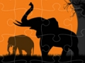 Elephant Silhouette Jigsaw 