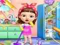 Sweet Baby Girl Cleanup Messy House 