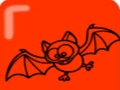 Easy Kids Coloring Bat 