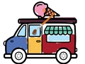 Ice Cream Trucks Coloring 