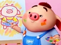 Back To School Coloring Book Pig 