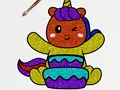 Coloring Book Glittered Unicorns 