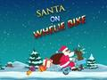 Santa On Wheelie Bike 
