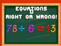 Equation: true or false 