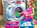 Mommy washing clothes 
