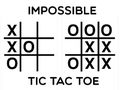 Impossible tic tac toe 