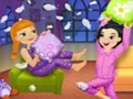 Crazy pillow fight at a sleepover 