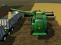 Modern tractor on American farm 3D 