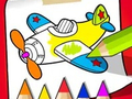 Coloring Book: Cute Plane 