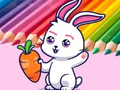 Coloring Book: Rabbit Pull Up Carrot 