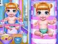 Twins Lovely Bathing Time 