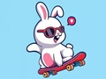 Coloring Book: Rabbit Skateboard 