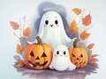 Coloring Book: Halloween Ghosts 