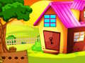 Tiled Roof House Gold Treasure Escape 