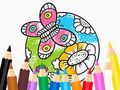 Coloring Book: Butterfly With Flower 