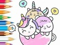 Coloring Book: A Cup Of Unicorn 