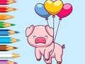 Coloring Book: Balloon Pig 