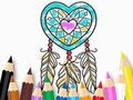 Coloring Book: Heart Dreamcatcher 