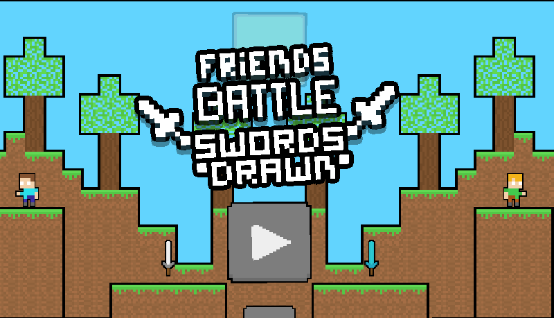 Friends Battle Swords Drawn 