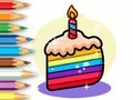Coloring Book: Birthday Cake 