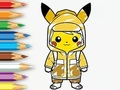 Coloring Book: Raincoat Pikachu 