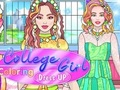 College Girl Coloring Dress Up 