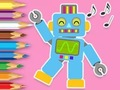 Coloring Book: Robot Dancing 