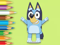 Coloring Book: Happy Bluey 