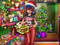 Dotted Girl Christmas Shopping 