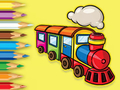 Coloring Book: Running Train 
