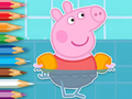 Coloring Book: Peppa Swimming 