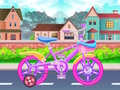 Girl Bike Fix Washing Salon 