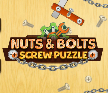 Wood Bolts Nuts Screw Pin Puzzle 