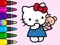 Coloring Book: Hello Kitty Teddy Bear 